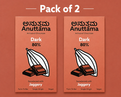ANUTTAMA Dark Chocolate Bar | 80% Cocoa -Chocolate Bar 50 gm