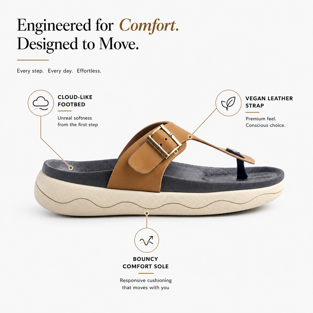 Monkstory Escape Buckle Thong Sandals – Desert Tan