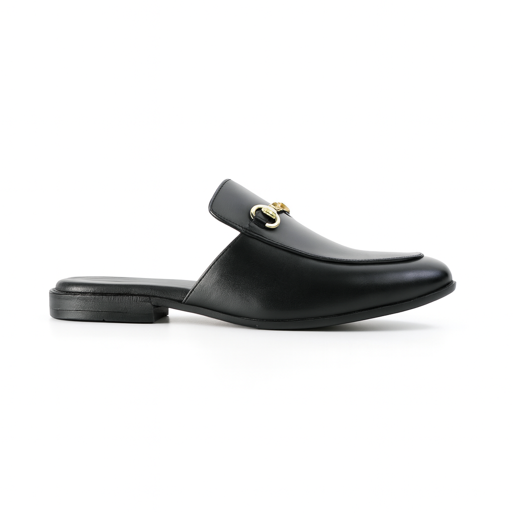 Monkstory Horsebit Classic Mules - Black