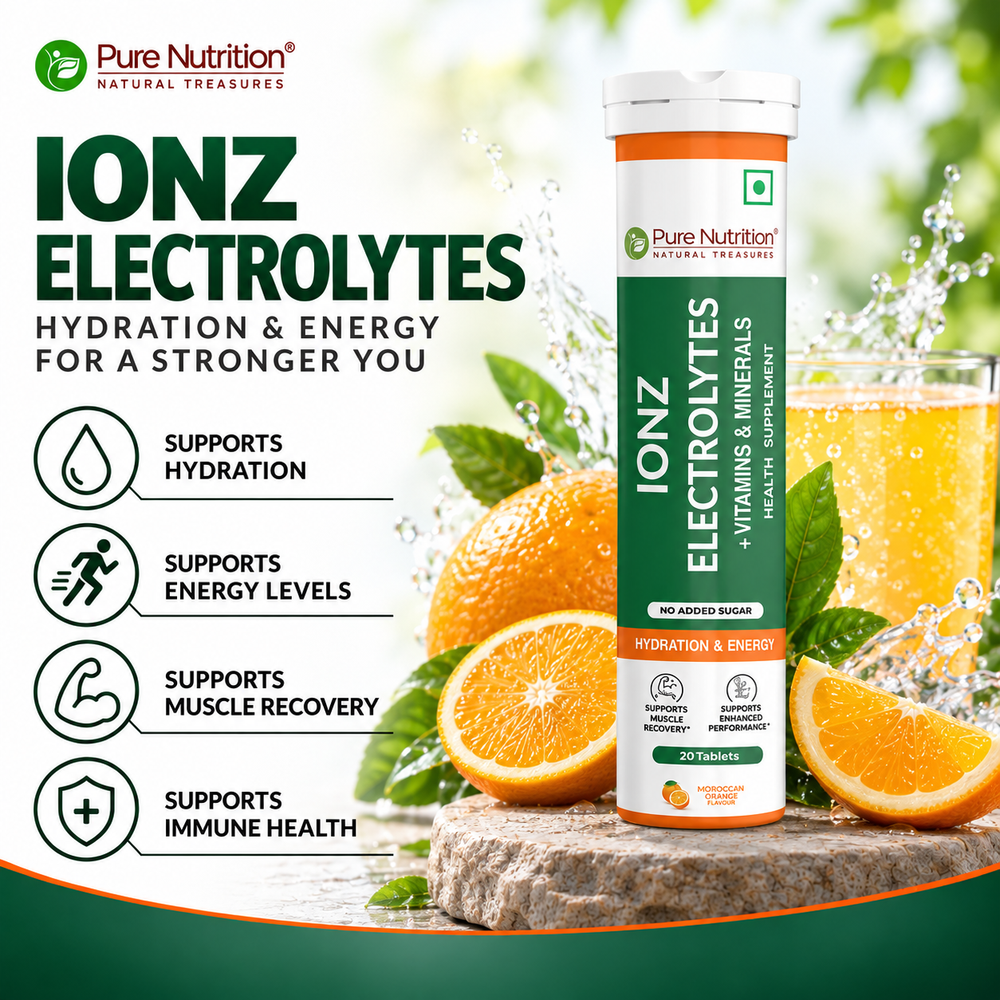 IONZ Electrolytes + Vitamins & Minerals  Moroccan Orange Effervescent