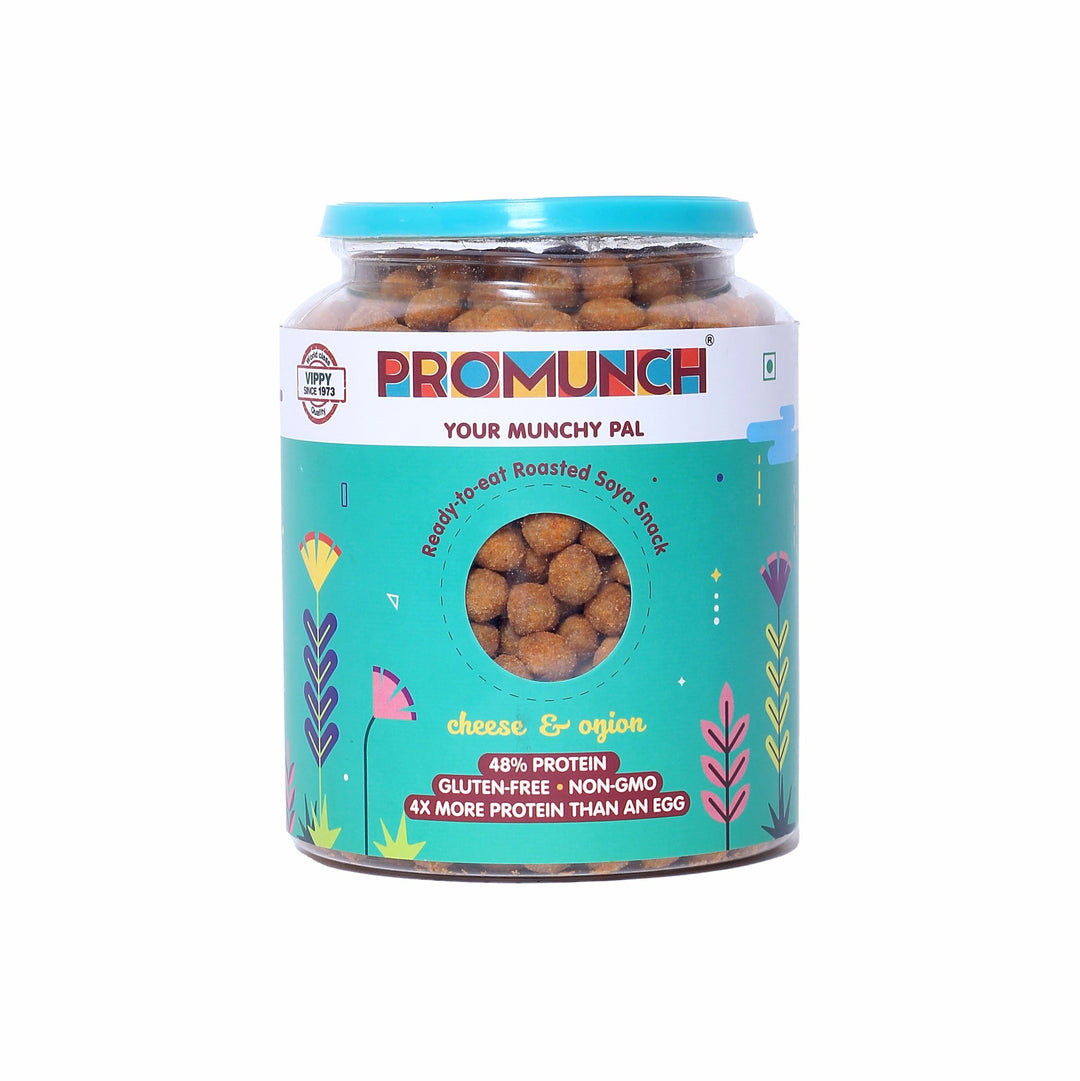 Cheese & Onion Soya Snack - Savory, High Protein and Crunchy