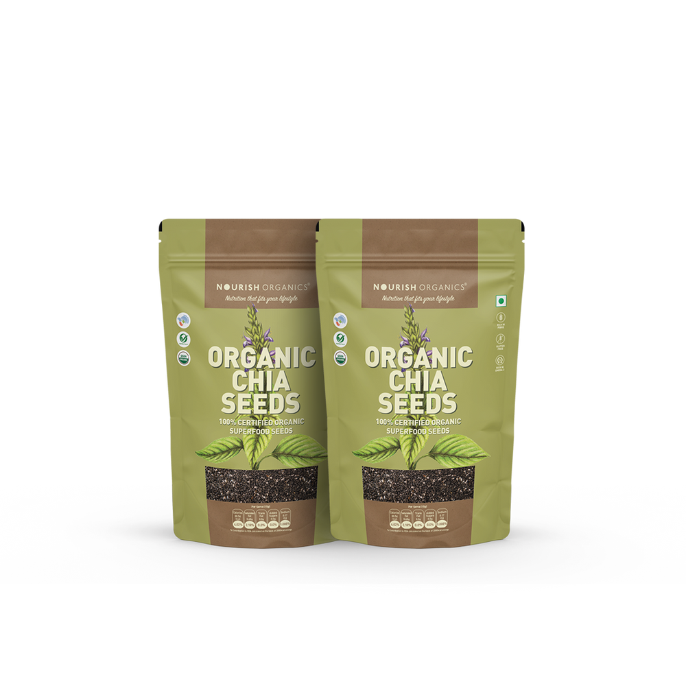 NOURISH ORGANICS Organic Chia Seeds (Pack of 2)