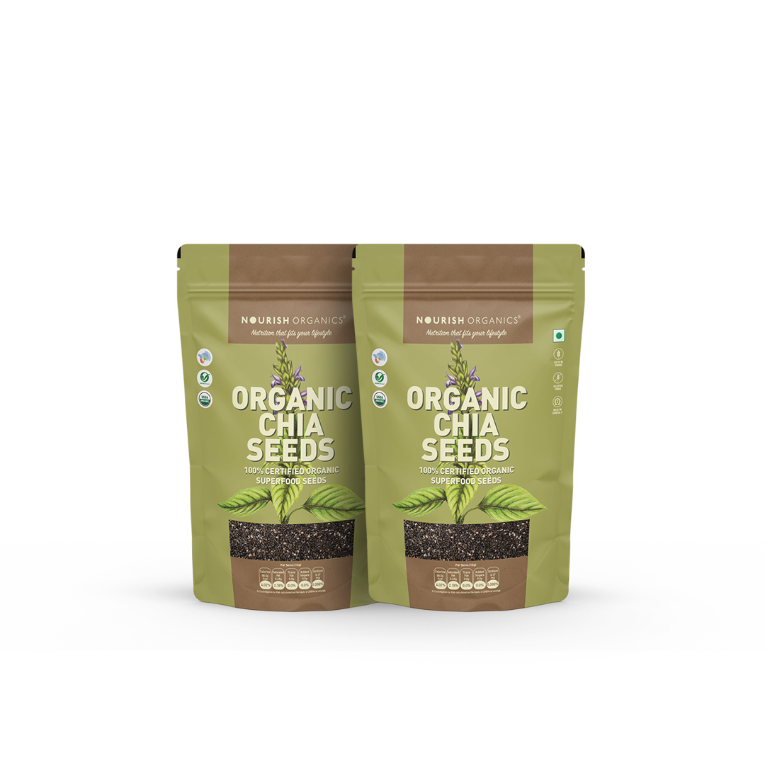 NOURISH ORGANICS Organic Chia Seeds (Pack of 2)
