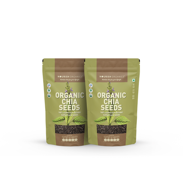 NOURISH ORGANICS Organic Chia Seeds (Pack of 2)