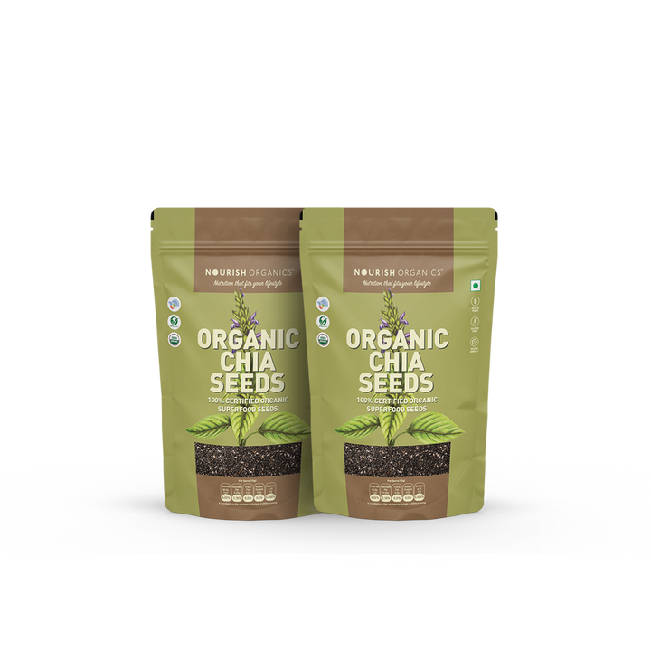 NOURISH ORGANICS Organic Chia Seeds (Pack of 2)