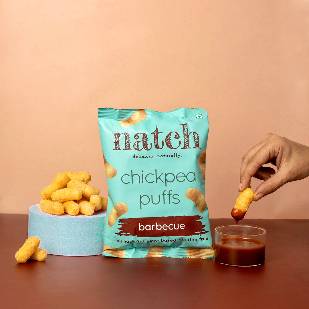 NATCH Chickpea puffs - barbecue (pack of 12)
