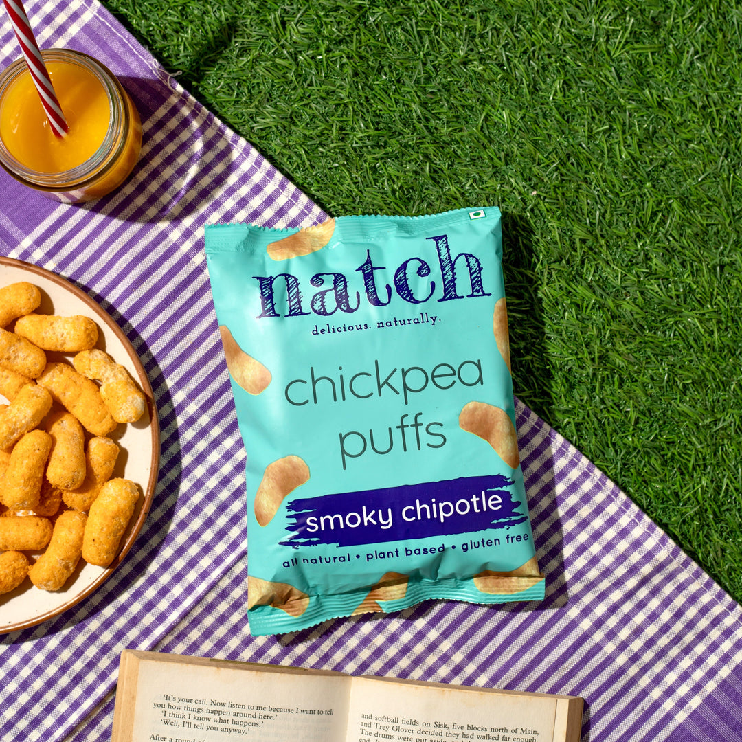 NATCH Chickpea puffs - smoky chipotle (pack of 12)