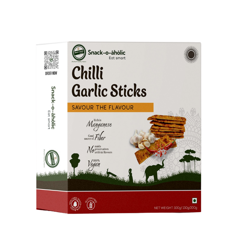 Snack-O-Aholic Chilly garlic sticks Pack of 3