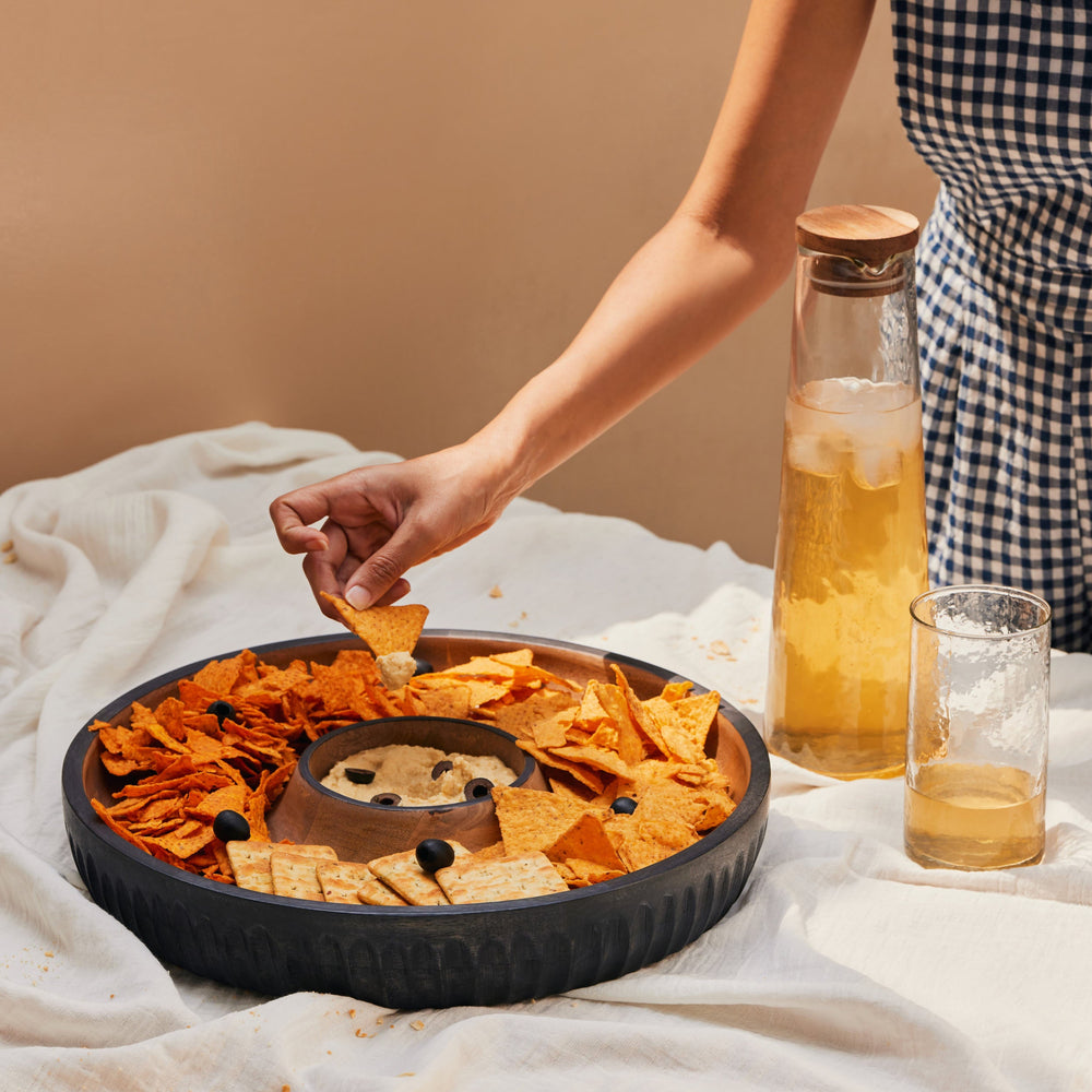 Muun Home Dual Tone Wooden Chip N Dip