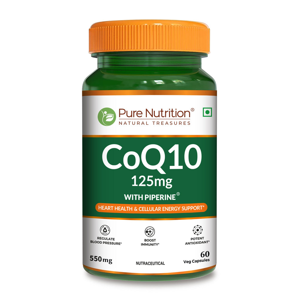 CoQ10 125mg with Piperine – Plant-Based Energy & Wellness | 60 Veg Capsules
