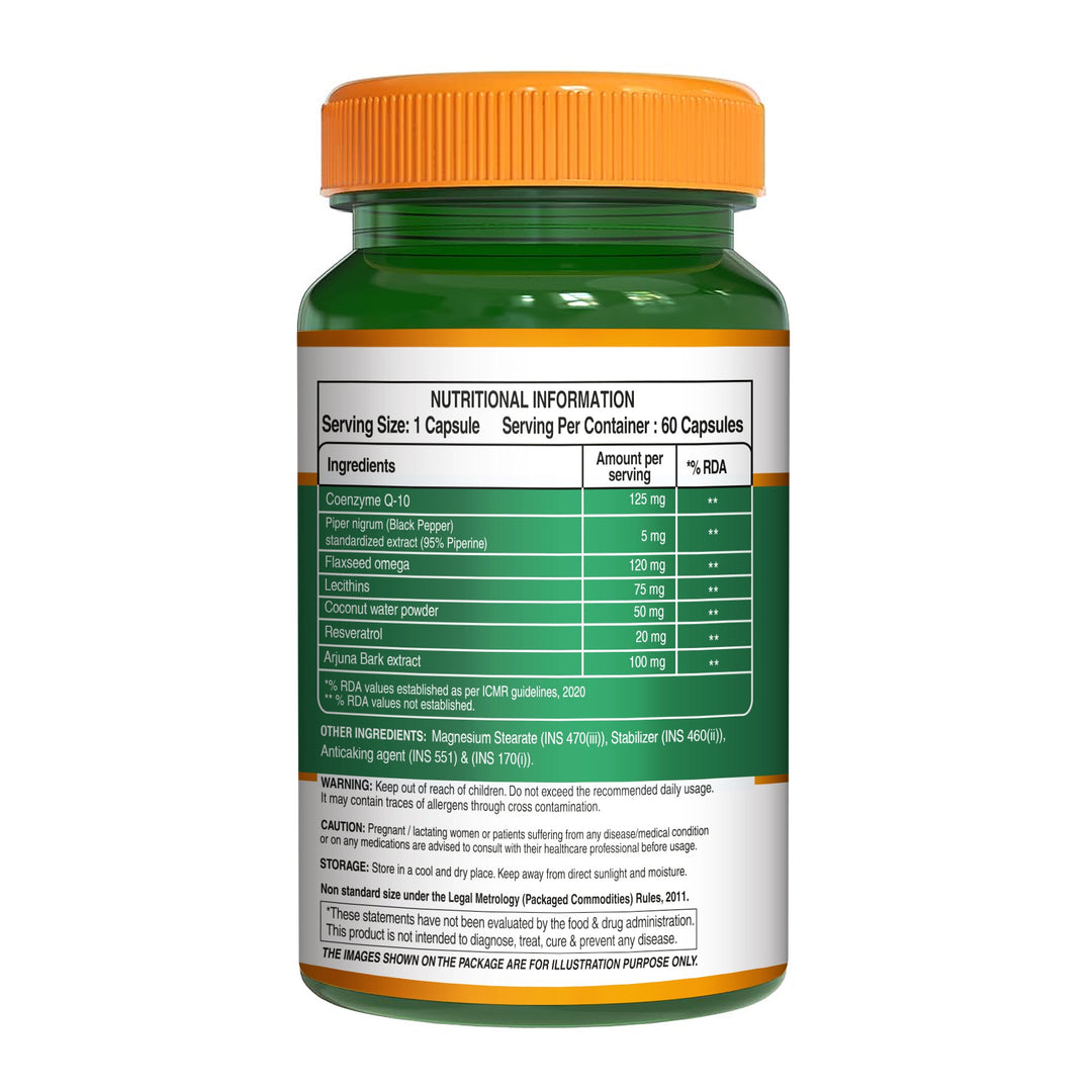 CoQ10 125mg with Piperine – Plant-Based Energy & Wellness | 60 Veg Capsules