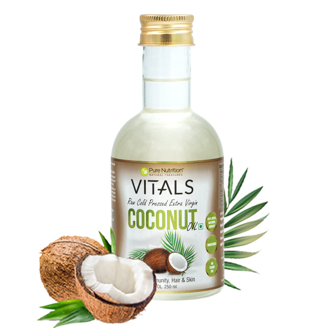 Pure Nutrition Vitals Raw Cold Pressed Coconut Oil - 250 ml