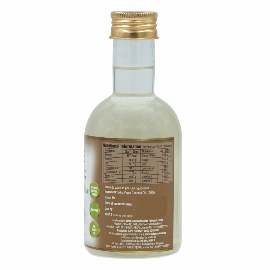 Pure Nutrition Vitals Raw Cold Pressed Coconut Oil - 250 ml
