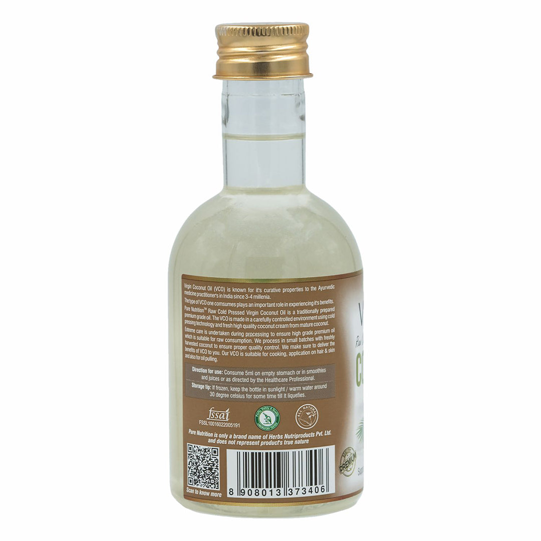 Pure Nutrition Vitals Raw Cold Pressed Coconut Oil - 250 ml