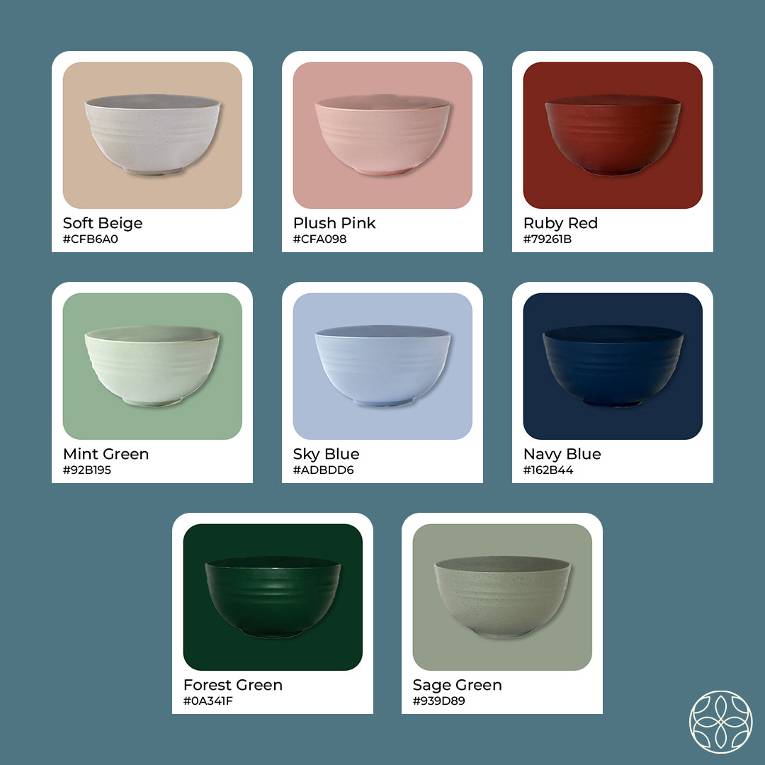 Irida Naturals Wheat Straw Serving Bowls Set Of 4