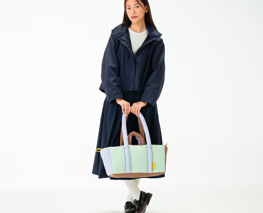 Puft Baguette Bag(Brown,Colourblock,Evergreen,Periwinkle,Red)