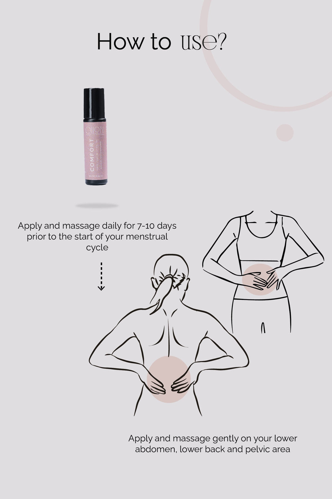 Comfort - Period pain reducing Roll on Bottle - 10 ml