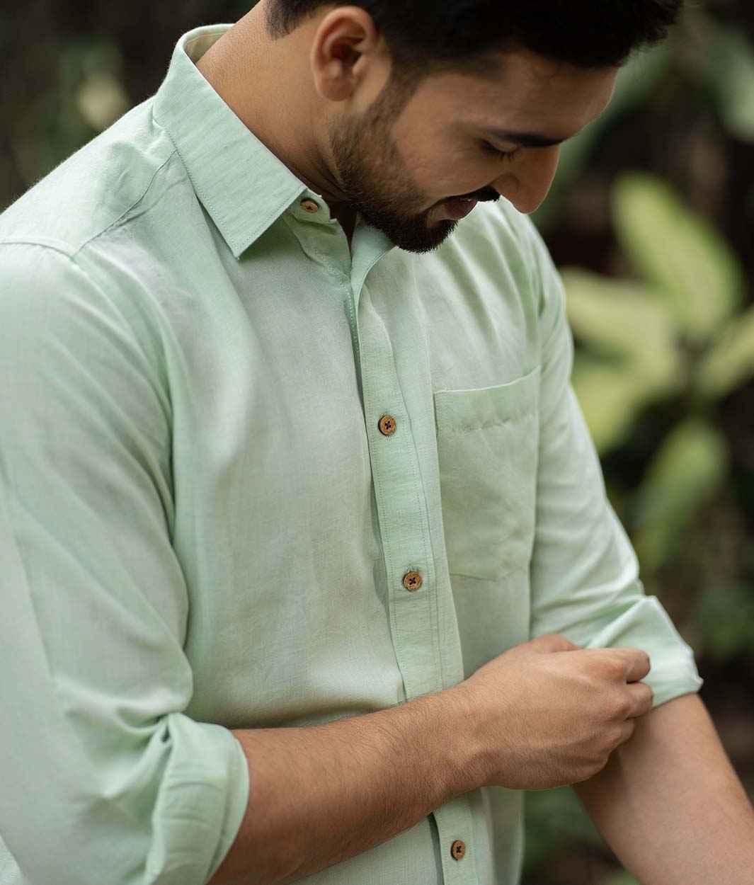 Earthy Route Fresh Green · Full Sleeve Shirt