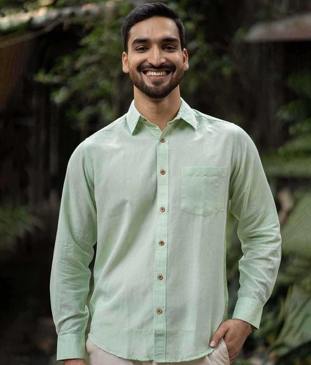 Earthy Route Fresh Green · Full Sleeve Shirt