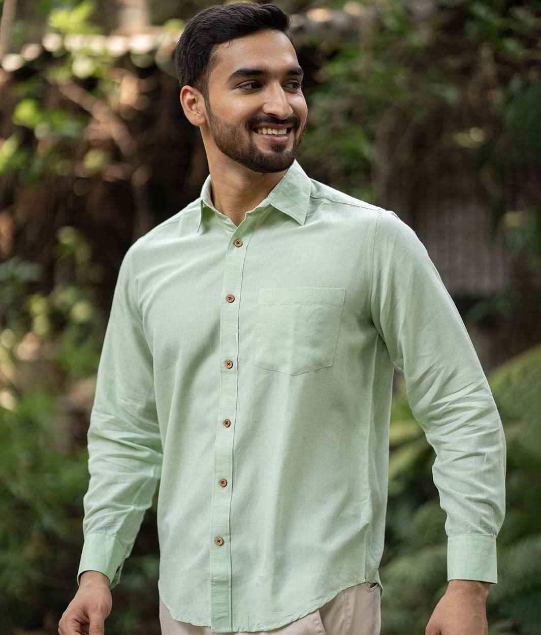 Earthy Route Fresh Green · Full Sleeve Shirt