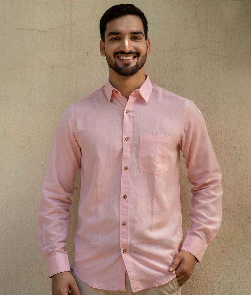 Earthy Route Charm Pink · Full Sleeve Shirt