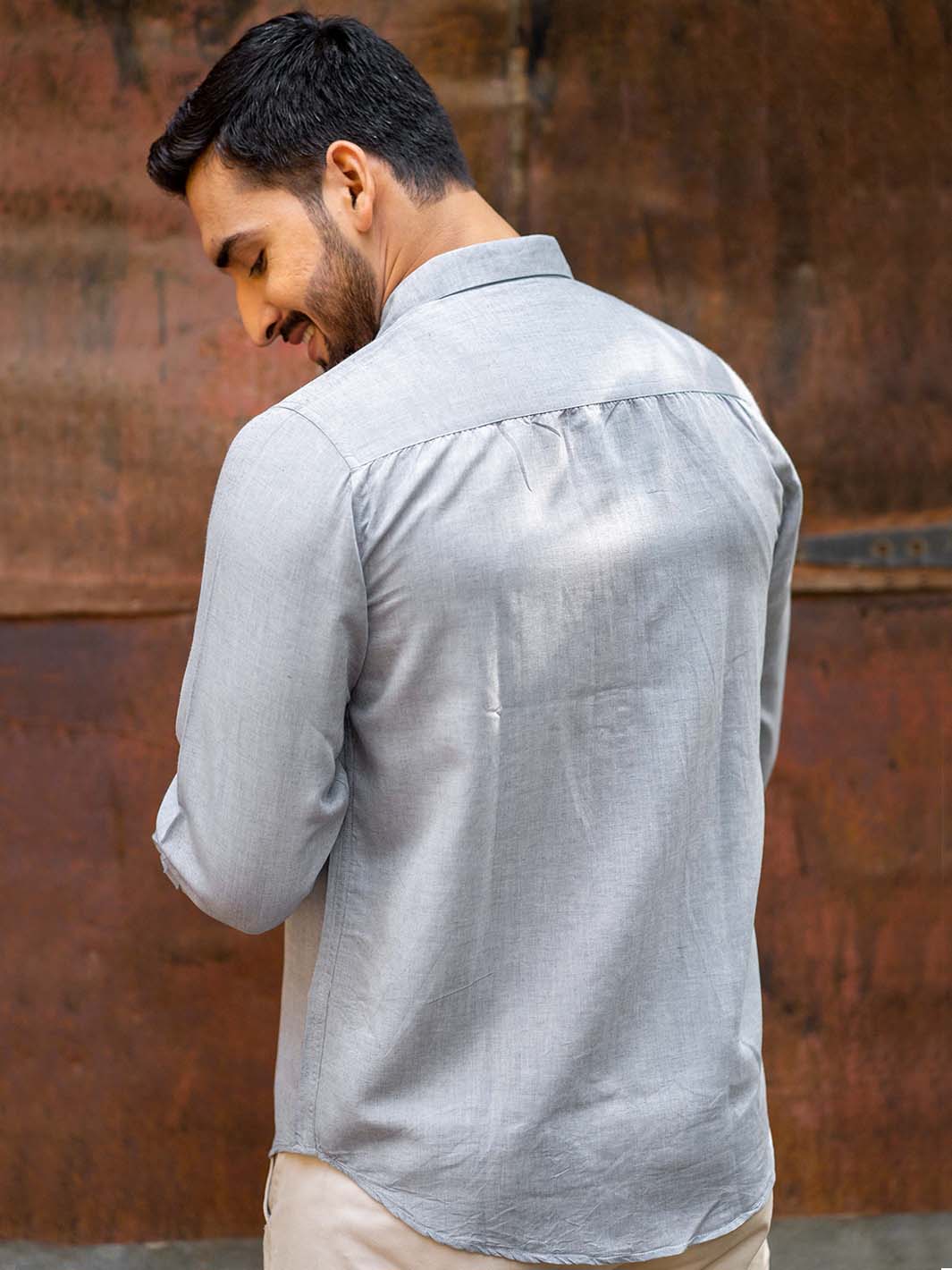 Earthy Route Slate grey · full sleeve shirt