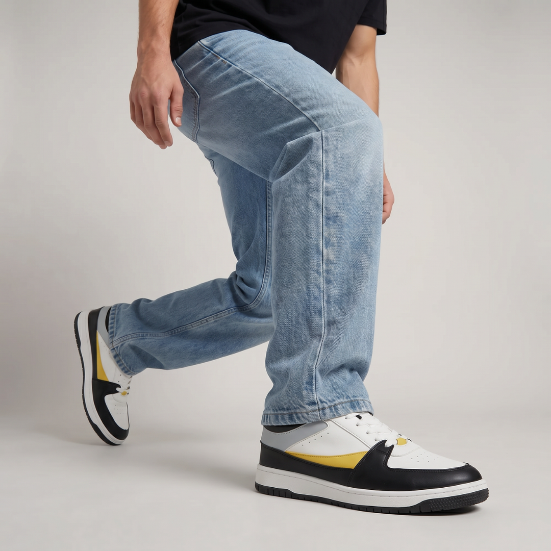Contour Navy Color-Block Sneakers