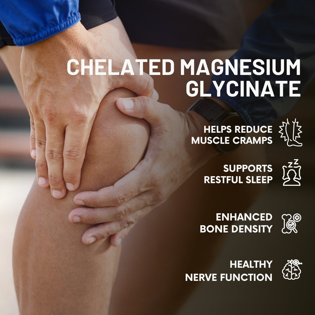 Chelated Magnesium Glycinate 2000mg Supplement | 120 Tablets