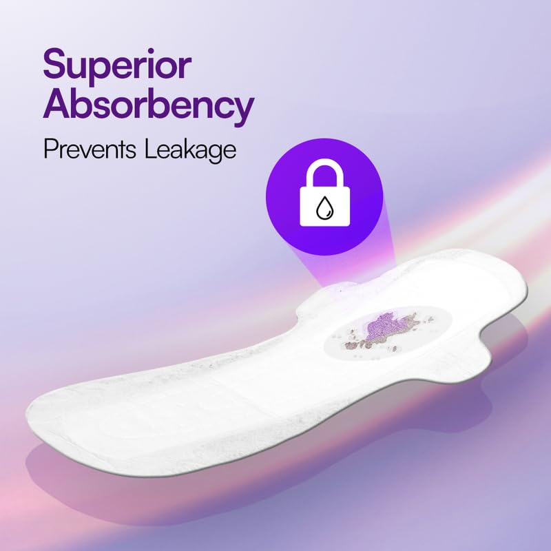 Sensitive Sanitary Pads - Pack of 40 Pads (XL) - Organic Cotton,  Rash Free, Gynecologist Certified, Ultra Soft, With Disposal Bags