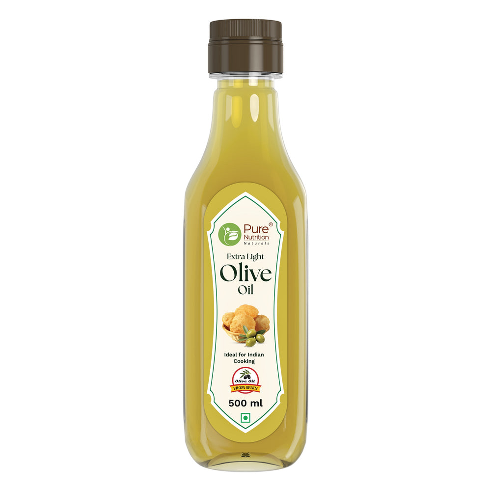 Extra Light Olive Oil - 500ml | 100% Pure & Edible | Ideal for Indian Cooking , Good For Skin