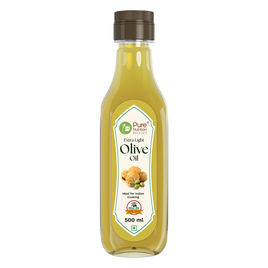 Extra Light Olive Oil - 500ml | 100% Pure & Edible | Ideal for Indian Cooking , Good For Skin