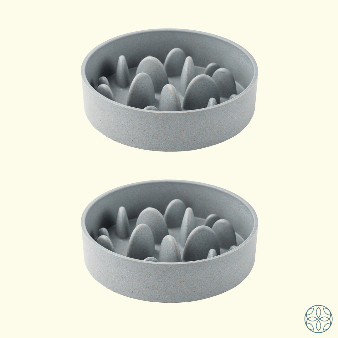 Irida Naturals Rice Husk Slow Feeder Bowl Mid - 14 CM