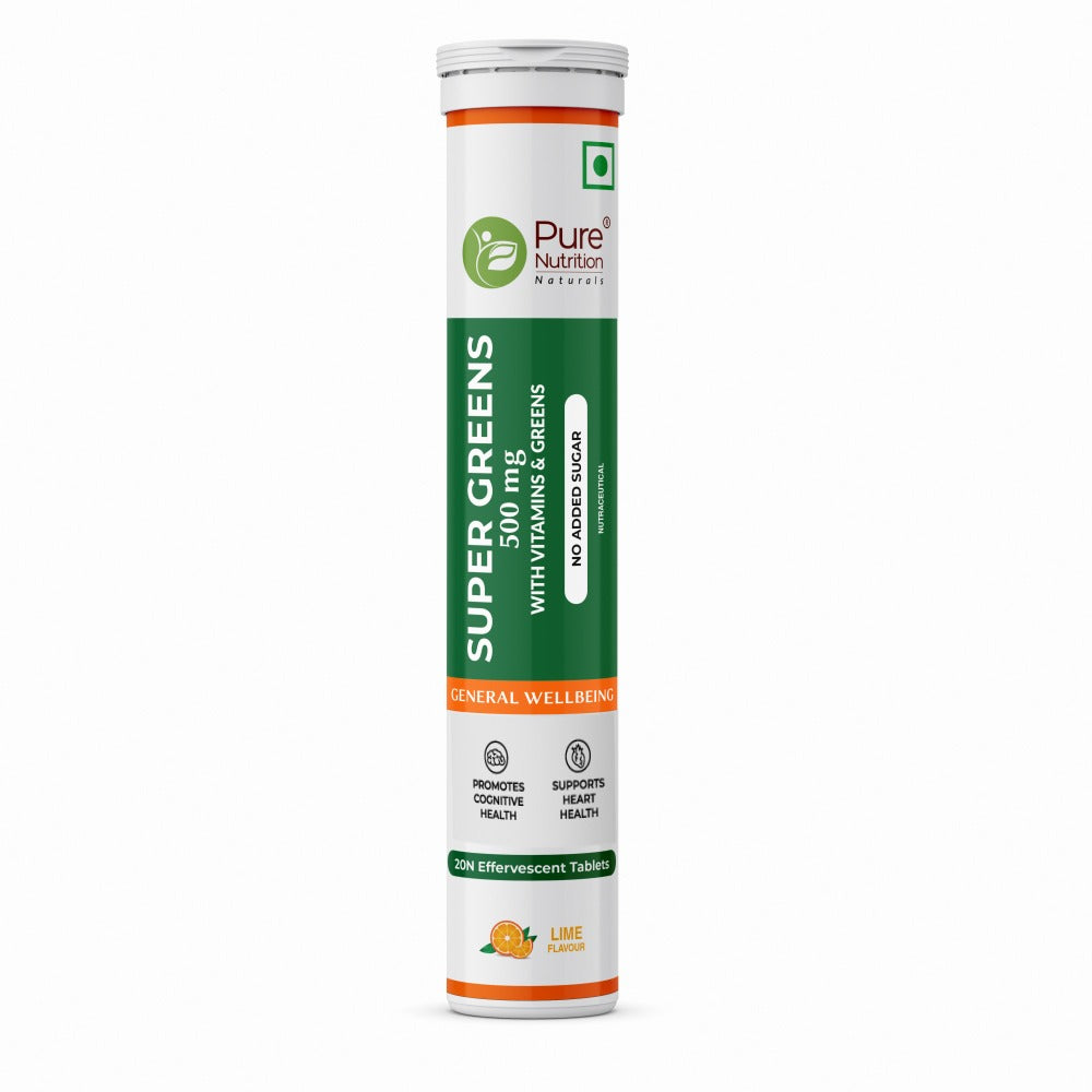 Super Greens 500mg with Vitamins & Greens -  Effervescent Tablets
