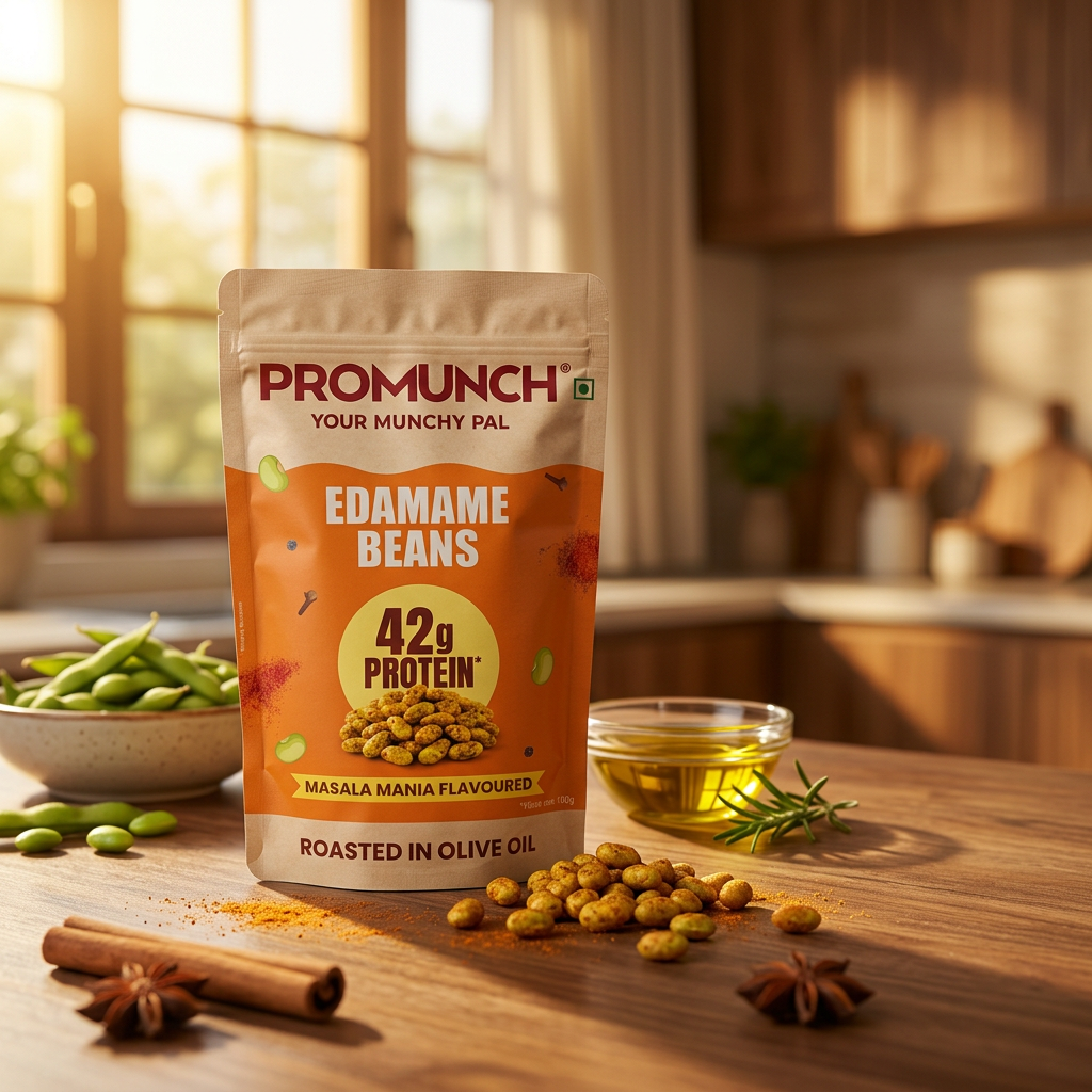 Roasted Edamame Beans | Masala Mania | Pack of 2 | PROMUNCH