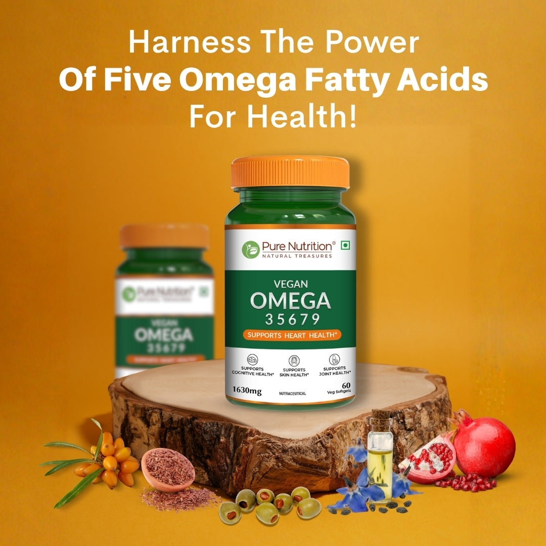 Vegan Omega Softgels Complete 3-5-6-7-9 Essential Fatty Acid Blend