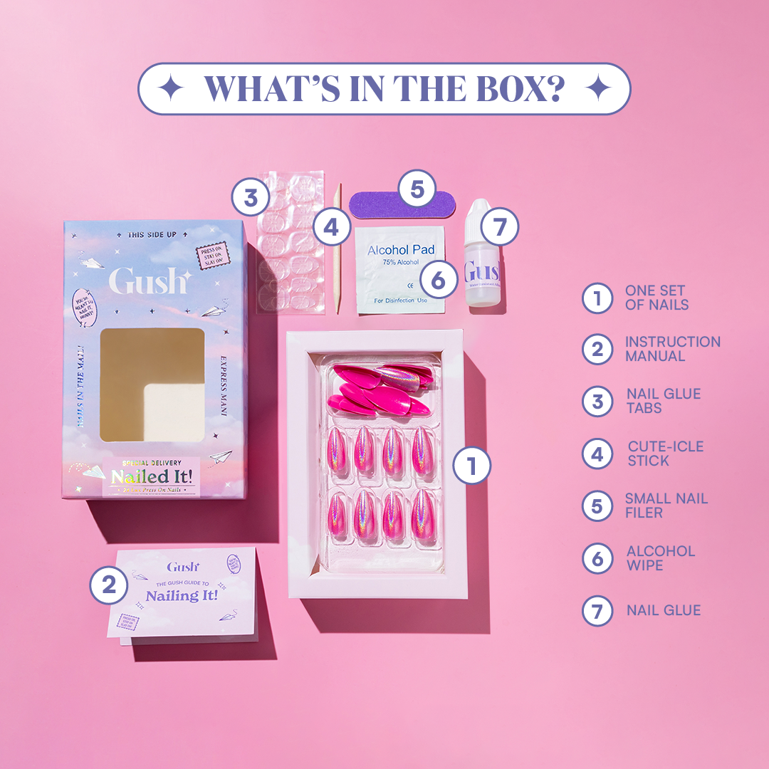 On Edge | Medium Round, Press On Nails