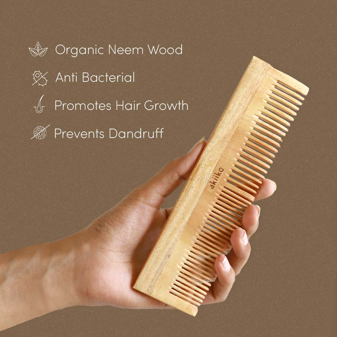 Akiiko Neem Wood Comb (Pack of 3)