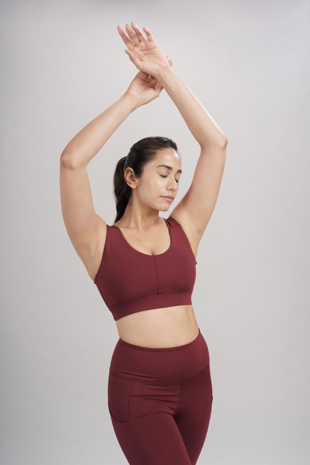 Carbon Tree U Neck Active Bra