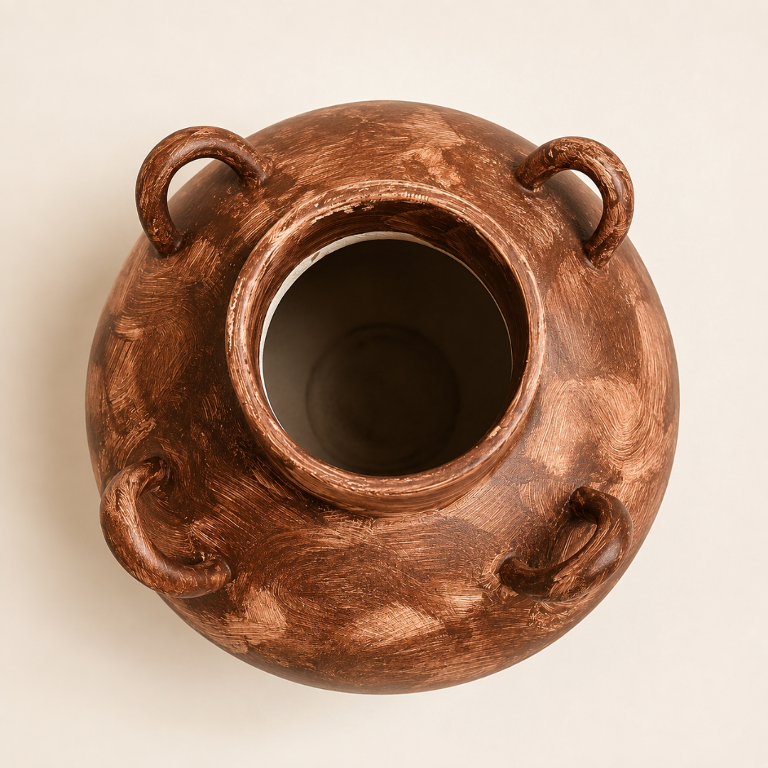 Charbagh Four-Handle Matka Decorative Vase