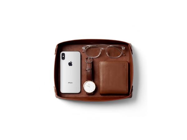 Valet Vegan Leather Tray( Black,Tan)