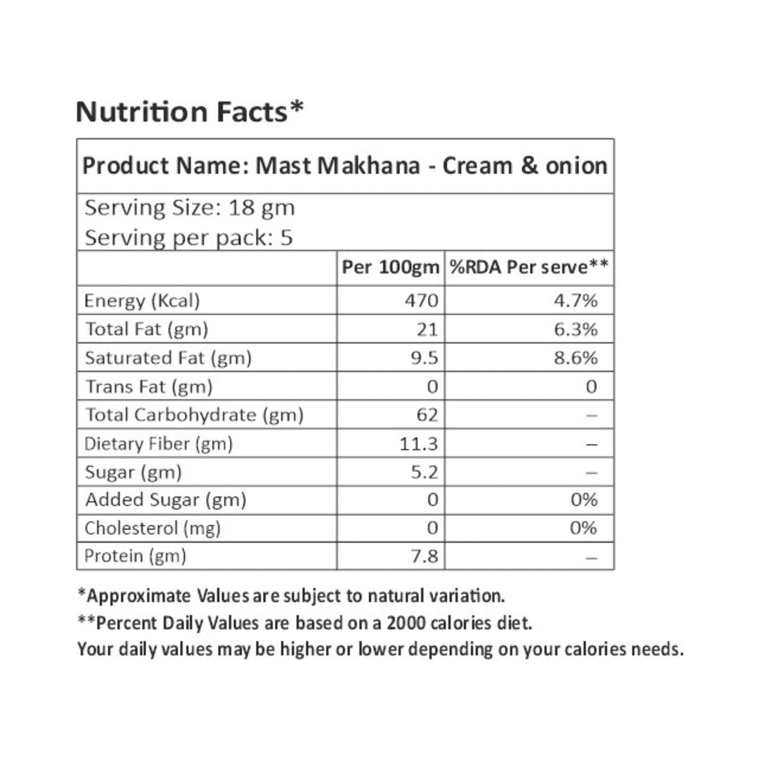 Mast Makhana Cream & Onion 80 g