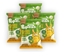 NOURISH ORGANICS Cream & Onion Popeas - Pack of 4 (60g)
