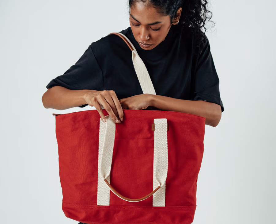 Field Tote(Green Navy,Ivory Green,Ivory Red,Khaki Clove,Mustard Clove,Olive Clove,Red)