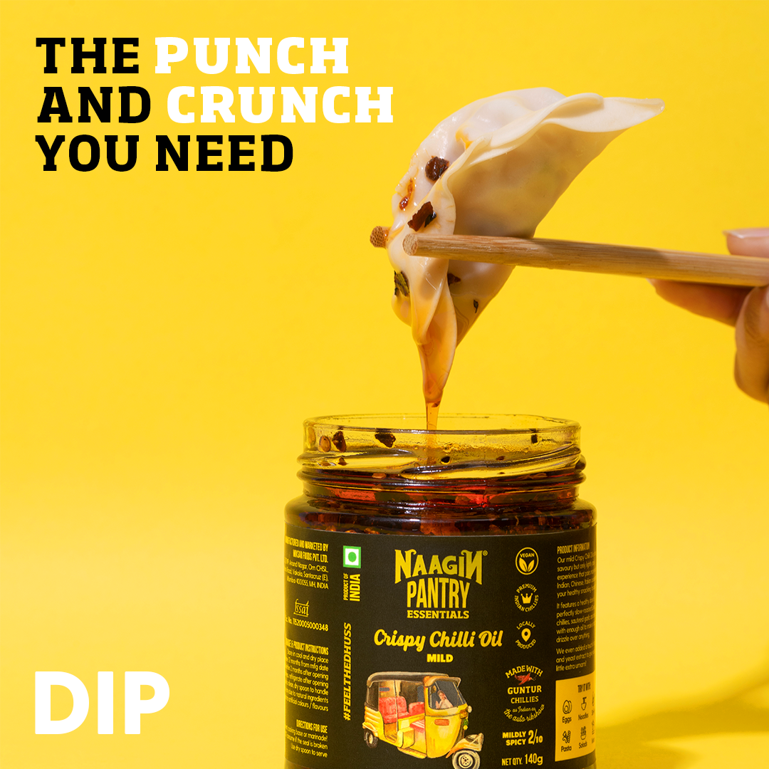 Naagin Sauce Indian Spice Essentials - Crispy Chilli Oil (Mild, 140g)