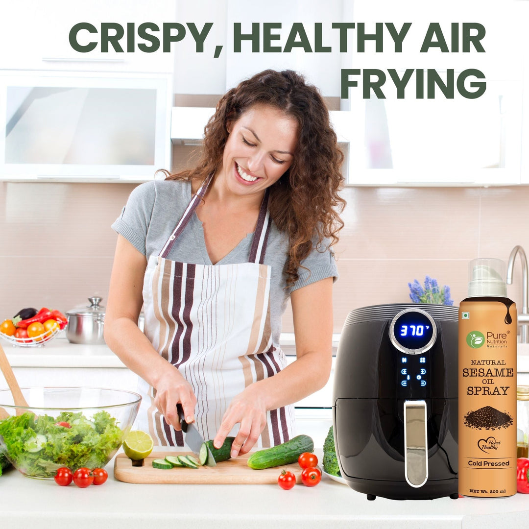 Black Sesame Oil Spray 200ml | 100% Pure, Cold-Pressed | Healthy Cooking, Rich in Nutrients