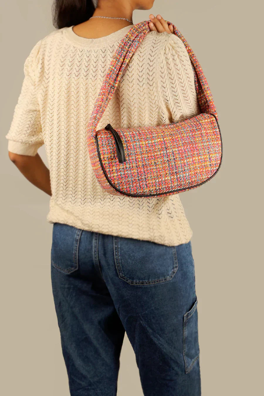 The House Of Ganges Cushy Handloom Shoulder Bag