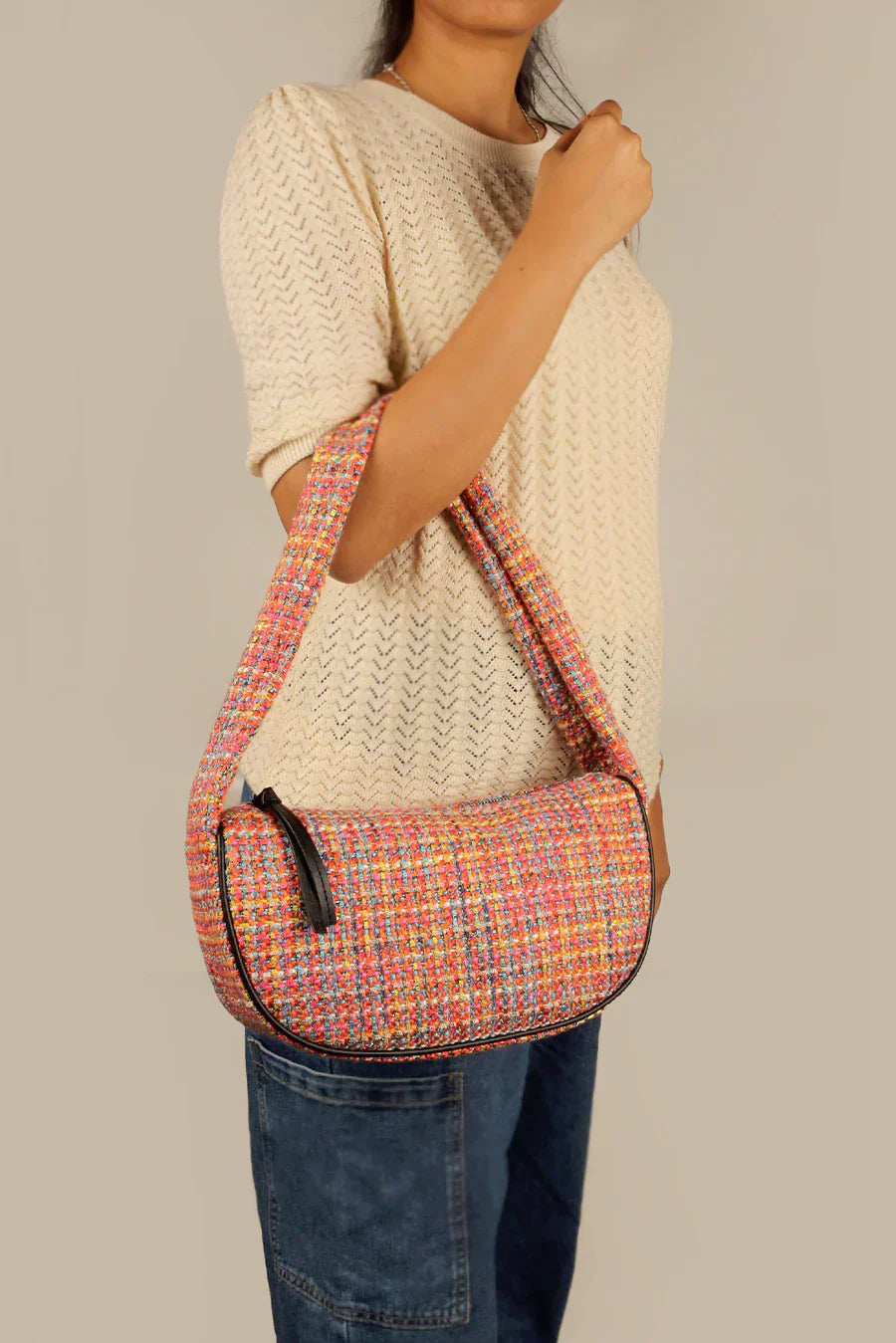 The House Of Ganges Cushy Handloom Shoulder Bag