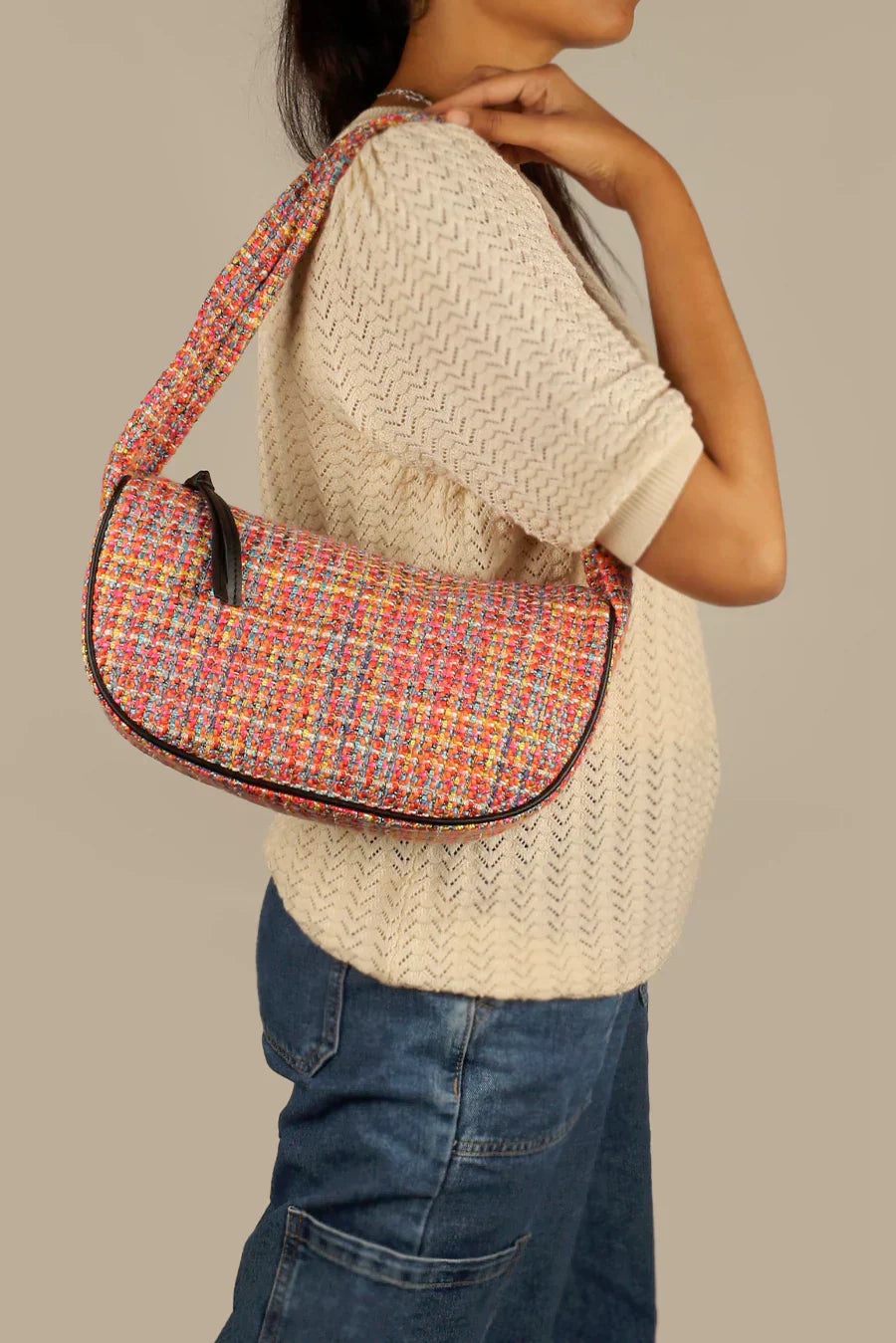 The House Of Ganges Cushy Handloom Shoulder Bag