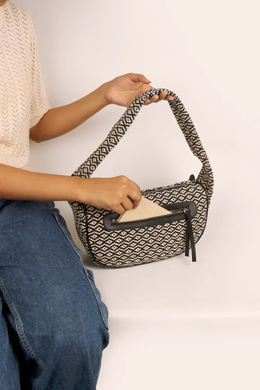 The House Of Ganges Cushy Handloom Shoulder Bag