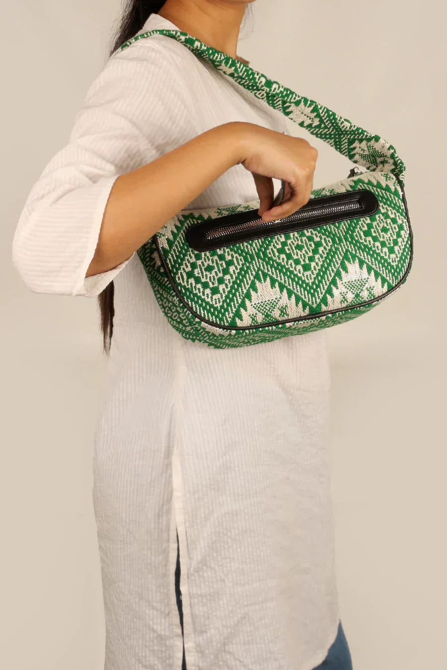 The House Of Ganges Cushy Handloom Shoulder Bag